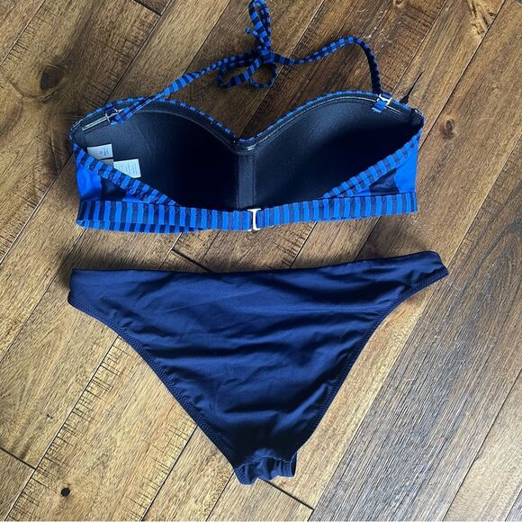 Athleta Striped Navy Bikini - Picture 3 of 5